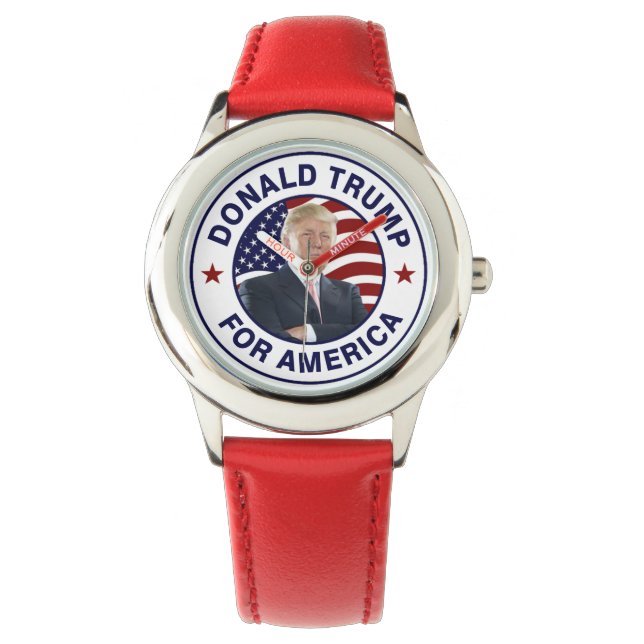 Reloj De Pulsera Bandera estadounidense de Donald Trump (Anverso)