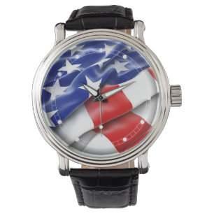 Reloj De Pulsera Bandera estadounidense de estilo moderno