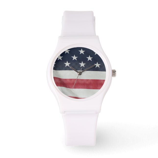 Reloj De Pulsera Bandera Estadounidense En La Feria Del Condado De  (Anverso)