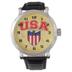 Reloj De Pulsera Bandera estadounidense Guay Patriótica