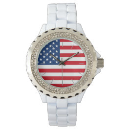Reloj De Pulsera Bandera estadounidense Niza Watch