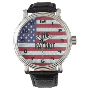 Reloj De Pulsera Bandera estadounidense patriótica