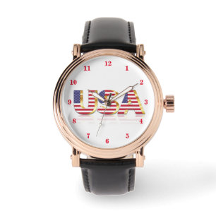 Reloj De Pulsera Bandera estadounidense Watch Estados Unidos Patrió