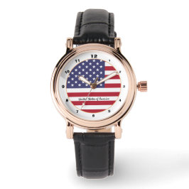 Reloj De Pulsera Bandera estadounidense y diseño de Estados Unidos