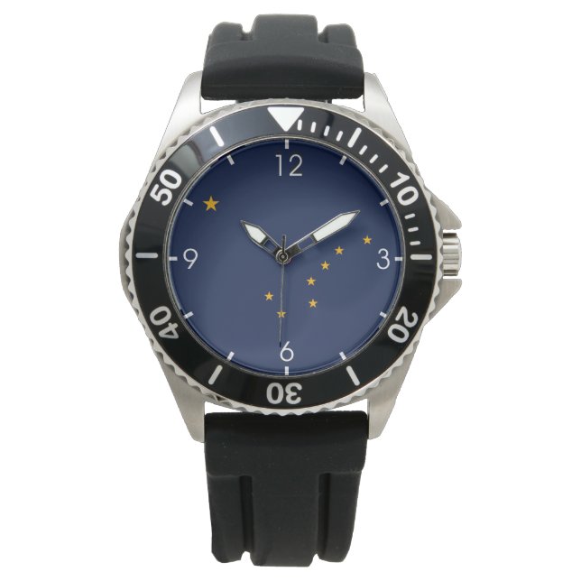 Reloj De Pulsera Bandera estatal de Alaska (Alaska) (Anverso)