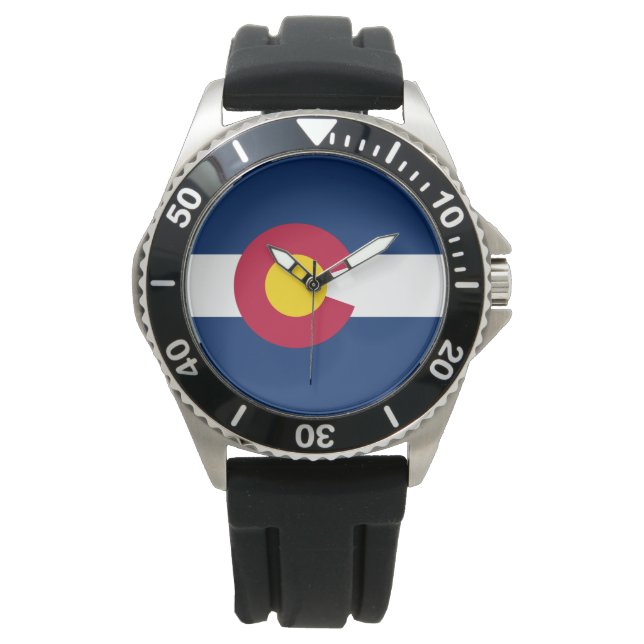 Reloj De Pulsera Bandera Estatal de Colorado (Anverso)