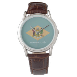 Reloj De Pulsera Bandera estatal de Delaware (DE, EE.UU.)
