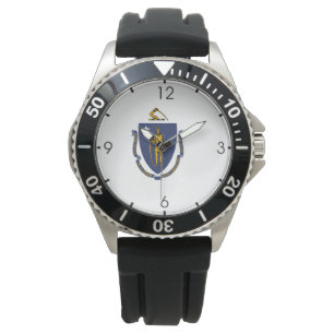 Reloj De Pulsera Bandera estatal de Massachusetts