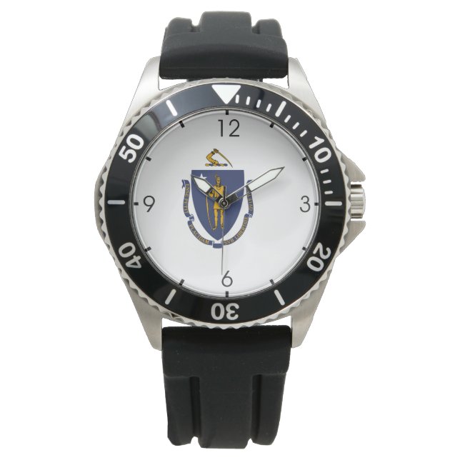 Reloj De Pulsera Bandera estatal de Massachusetts (Anverso)