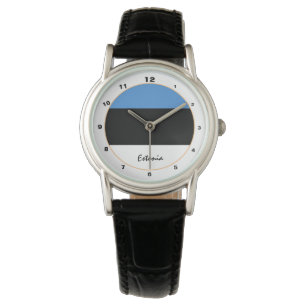 Reloj De Pulsera Bandera estonia y diseño moderno de Estonia