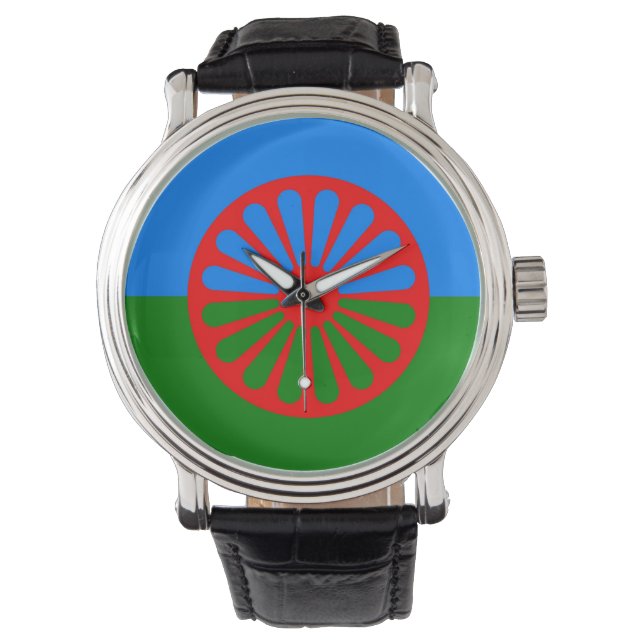 Reloj De Pulsera Bandera étnica gitana (Anverso)