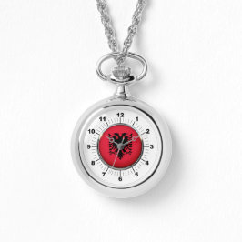 Reloj De Pulsera Bandera femenina de Albania Wraparound Silver Watc