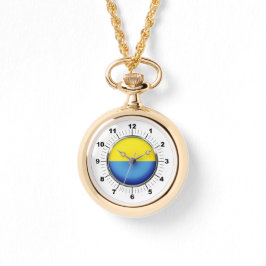 Reloj De Pulsera Bandera femenina de Ucrania Wraparound Gold Watch