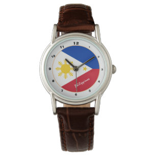 Reloj De Pulsera Bandera filipina y diseño/moda filipino