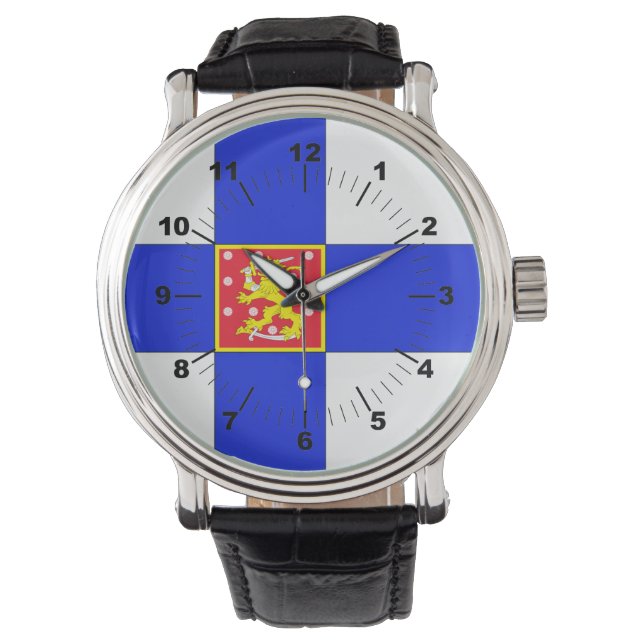 Reloj De Pulsera Bandera finlandesa (Anverso)