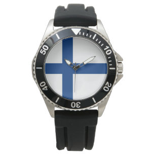 Reloj De Pulsera Bandera finlandesa (Finlandia)