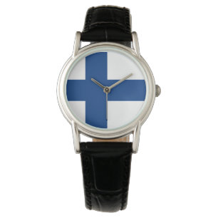 Reloj De Pulsera Bandera finlandesa Patriótica