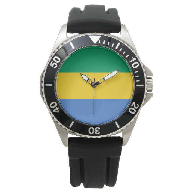 Reloj De Pulsera Bandera gabonesa (Gabón) (Anverso)