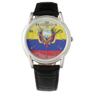 Reloj De Pulsera Bandera glamurosa de Ecuador