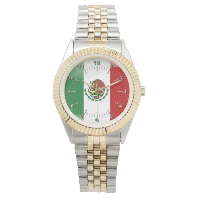 Reloj De Pulsera Bandera glamurosa de México (Anverso)