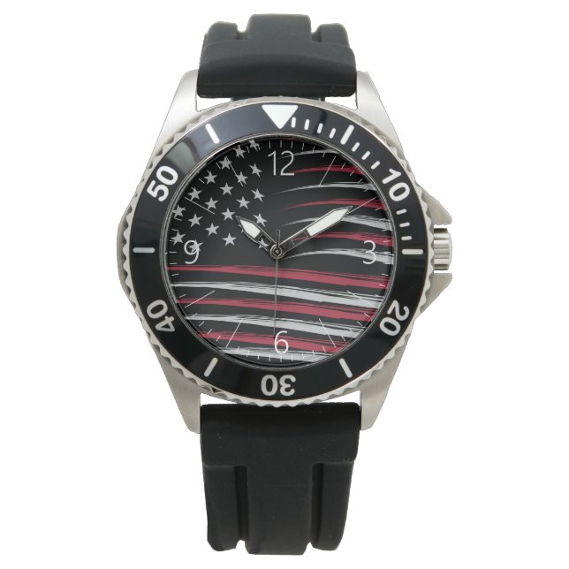 Reloj De Pulsera Bandera Grunge de Estados Unidos (Anverso)