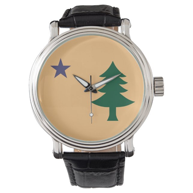 Reloj De Pulsera Bandera histórica de Maine (1901-1909) (Anverso)