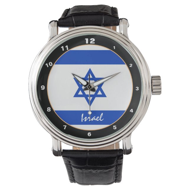 Reloj De Pulsera Bandera israelí y Jerusalén, hinchas israelíes de  (Anverso)