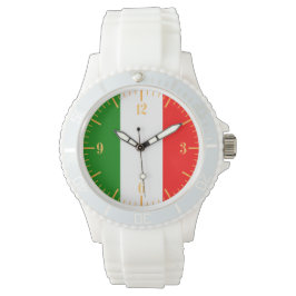 Reloj De Pulsera Bandera italiana de marcado dorado
