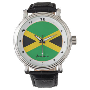 Reloj De Pulsera Bandera jamaiquina y diseño de moda y moda jamaic