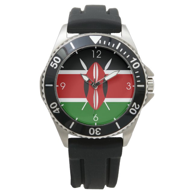 Reloj De Pulsera Bandera keniana (Kenya) (Anverso)