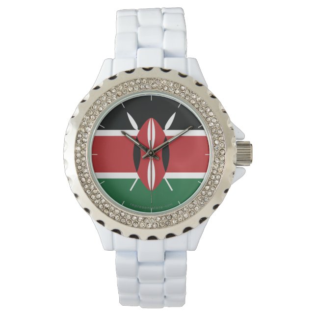 Reloj De Pulsera Bandera llana de Kenia (Anverso)