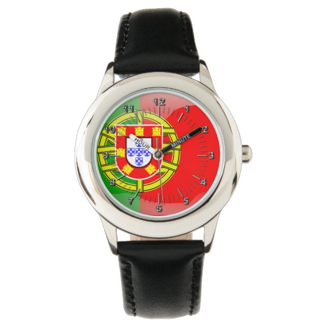 Reloj De Pulsera Bandera lúgubre de Portugal (Anverso)
