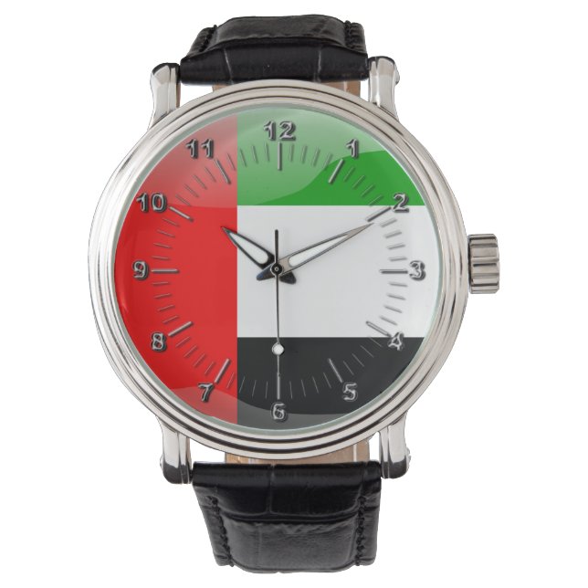 Reloj De Pulsera Bandera lustre de los Emiratos Árabes Unidos (Anverso)
