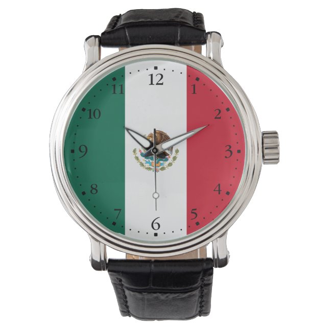 Reloj De Pulsera Bandera Mexicana (Anverso)