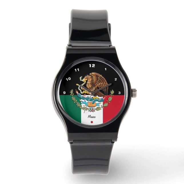 Reloj De Pulsera Bandera mexicana, Emblem, México/deportes (Anverso)