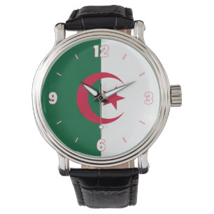 Reloj De Pulsera Bandera nacional argelina elegante patriota