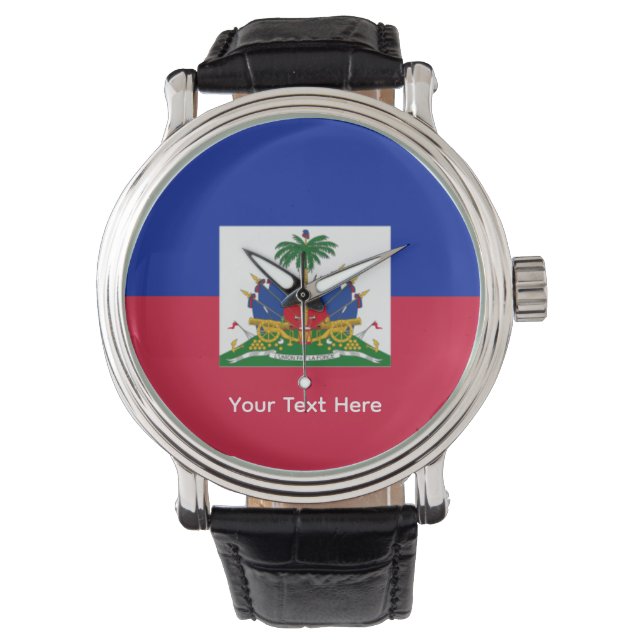 Reloj De Pulsera Bandera nacional de Haití (Anverso)
