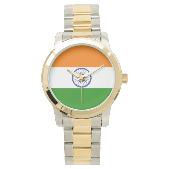 Reloj De Pulsera Bandera nacional de la India Ashoka Chakra (Anverso)