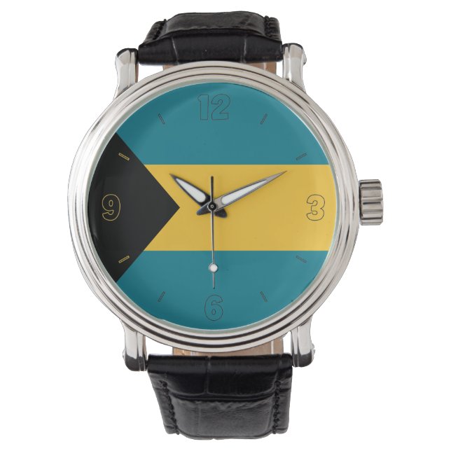 Reloj De Pulsera Bandera nacional de las Bahamas elegida patriota (Anverso)