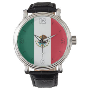 Reloj De Pulsera Bandera Nacional de México Elegante Patriótico