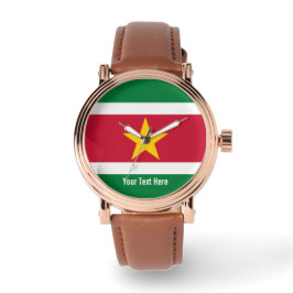 Reloj De Pulsera Bandera nacional de Surinam