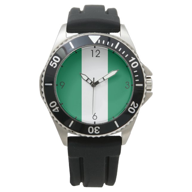 Reloj De Pulsera Bandera nigeriana (Nigeria) (Anverso)