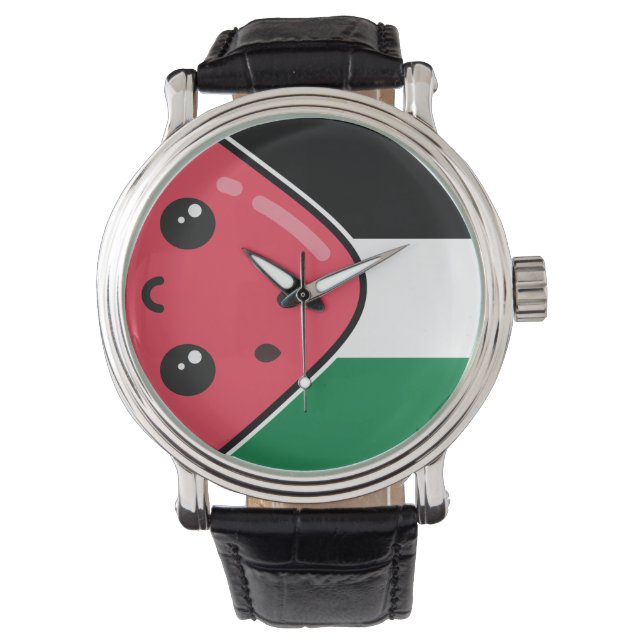 Reloj De Pulsera Bandera palestina linda con Palestina sin sandía (Anverso)