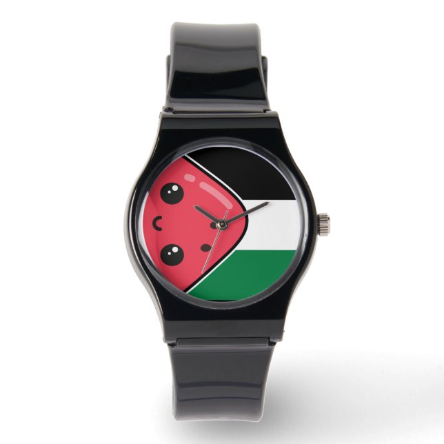 Reloj De Pulsera Bandera palestina linda con Palestina sin sandía (Anverso)