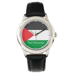 Reloj De Pulsera Bandera palestina Ronda libre de Palestina C Pocke