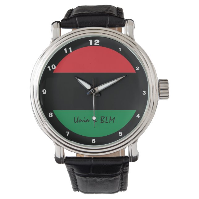 Reloj De Pulsera Bandera Panafricana e hincha deportivo UNIA (Anverso)