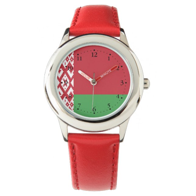 Reloj De Pulsera Bandera patriótica bielorrusa (Anverso)