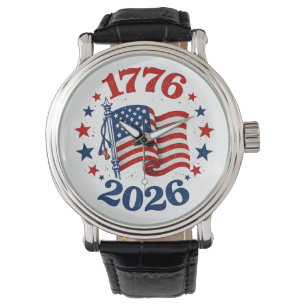 Reloj De Pulsera Bandera Patriótica de 250 Años de Independencia Am