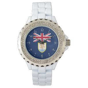 Reloj De Pulsera Bandera patriótica de Anguila