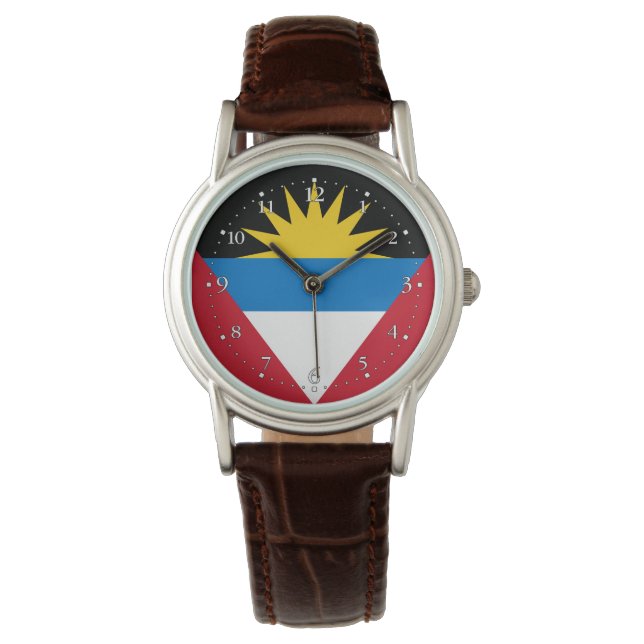 Reloj De Pulsera Bandera Patriótica de Antigua y Barbuda (Anverso)